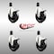 Service Caster 5 Inch 316SS Soft Rubber Swivel 1-1/2 Inch Expanding Stem Caster Set Lock Brake SCC-SS316TTLEX20S514-SRS-112-4 - alternate 3